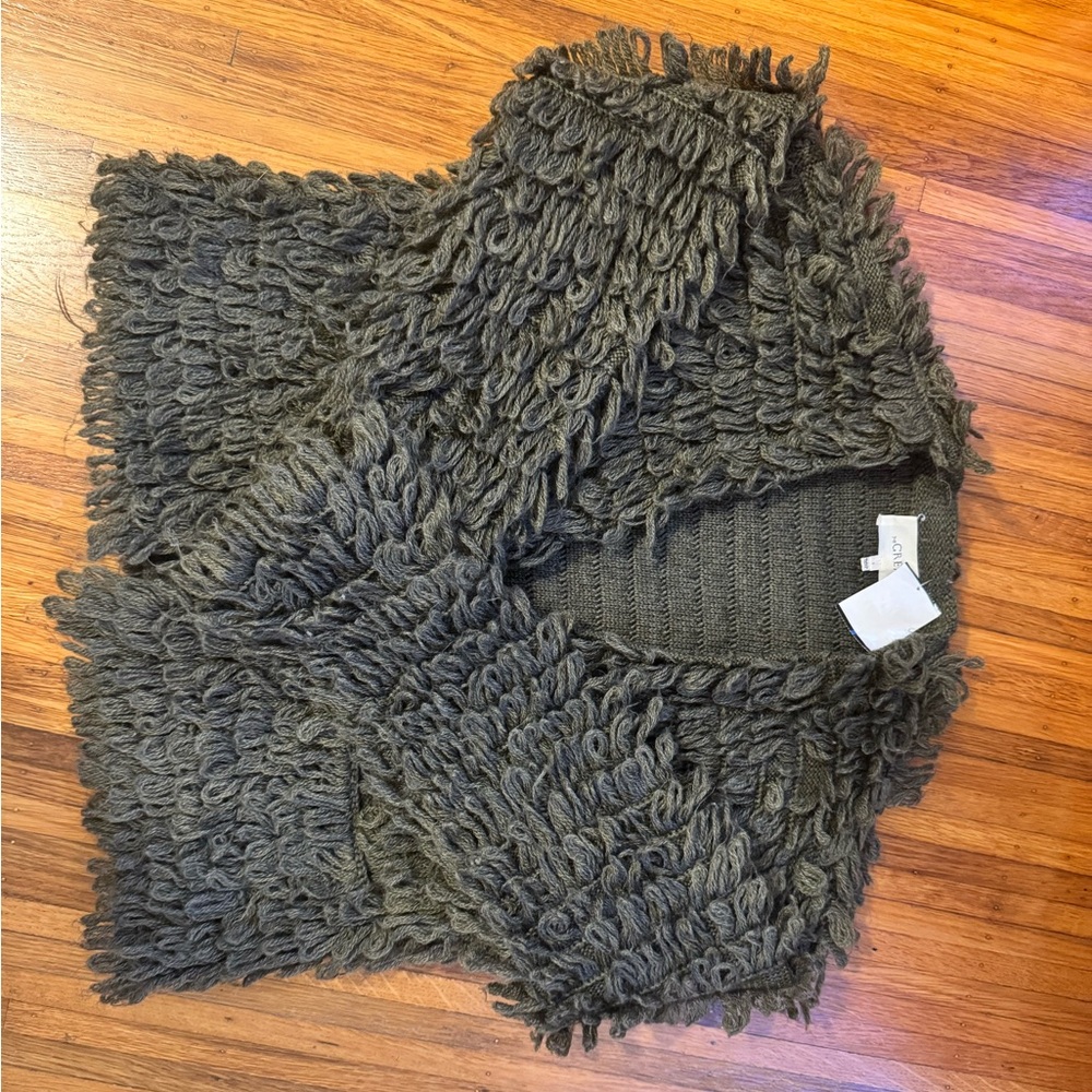 THE GREAT. The Short Monster Cardigan Shaggy Knit Alpaca Blend- Size 1